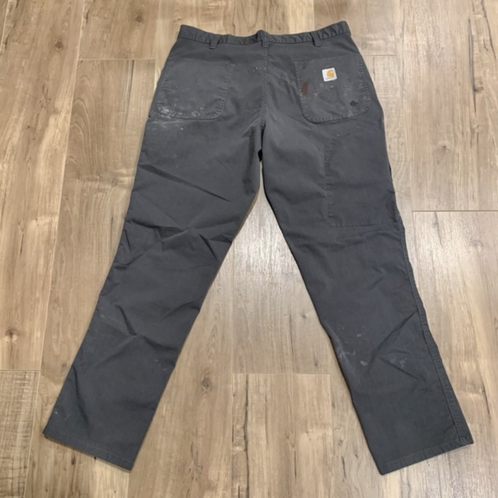 Carhartt Men's Carpenter 74533-33 Pants 36X32 Grey Ripstop Relaxed Fit Workwear‎